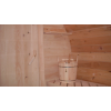 Круглая баня-бочка из кедра с козырьком 5 метров
