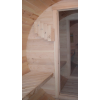 Круглая баня-бочка из кедра с козырьком 5,5 метров