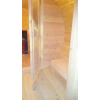 Круглая баня-бочка из кедра с верандой 5,5 метра