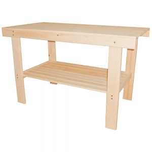 Деревянный стол с полкой (1,3 м)