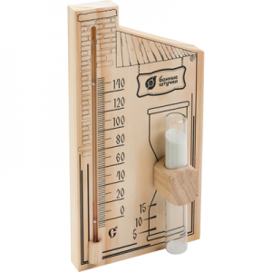 Термометр с песочными часами для бани и сауны