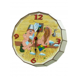 Часы - бочка "Мужик и женщина"