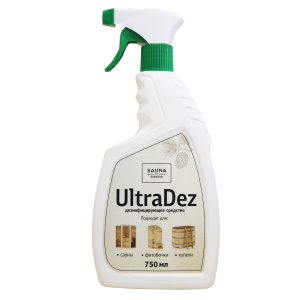 Дезинфицирующее средство ULTRADEZ для обработки кедровой фитобочки, купели, сауны